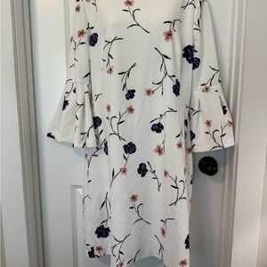 Floral Print Bell Sleeve Dress Ralph Lauren